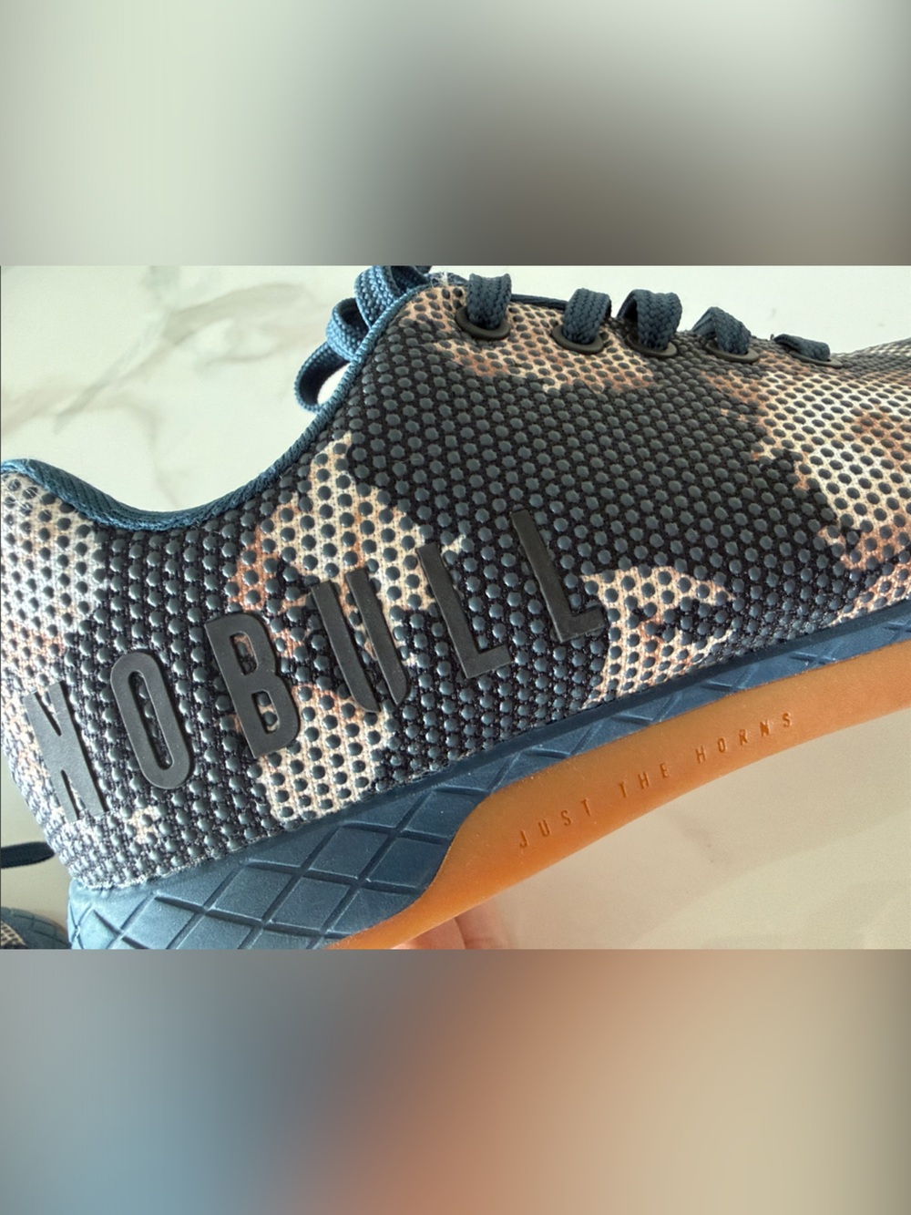 NOBULL Navy Blue and Tan Floral Trainers - Picture 9 of 9